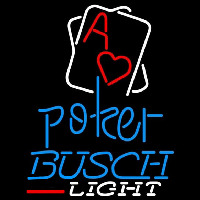 Busch Light Rectangular Black Hear Ace Beer Sign Leuchtreklame