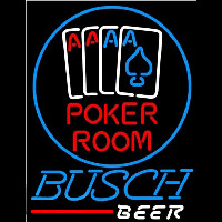 Busch Poker Room Beer Sign Leuchtreklame