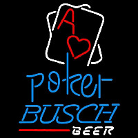 Busch Rectangular Black Hear Ace Beer Sign Leuchtreklame
