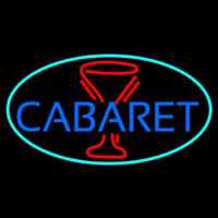 Cabaret With Wine Glass Leuchtreklame