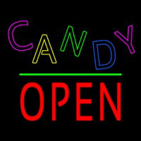 Candy Block Open Green Line Leuchtreklame