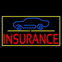 Car Logo Yellow Line Insurance With Border Leuchtreklame