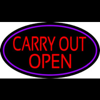 Carry Out Open Leuchtreklame