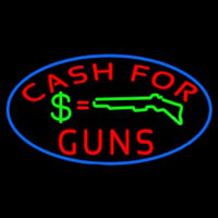 Cash For Guns Blue Border Leuchtreklame