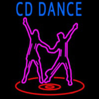 Cd With Dancing Couple Leuchtreklame