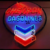 Chevron Gasoline Leuchtreklame