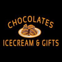 Chocolate Ice Cream And Gifts Leuchtreklame