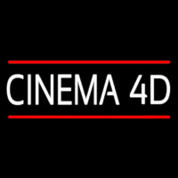 Cinema 4d With Red Line Leuchtreklame