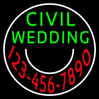 Circle Civil Wedding With Phone Number Leuchtreklame