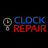 Clock Repair Block Leuchtreklame
