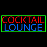 Cocktail Lounge With Green Border Leuchtreklame