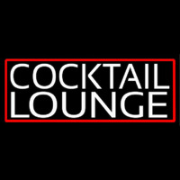Cocktail Lounge With Red Border Leuchtreklame