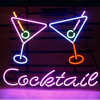 Cocktail Martini Bier Bar Offen Leuchtreklame
