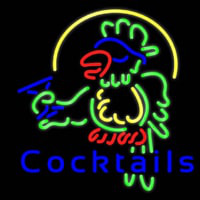 Cocktails Parrot - Beer Real Neon Glass Tube Leuchtreklame