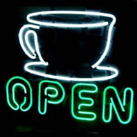 Coffee Shop Open Sign Bier Bar Leuchtreklame