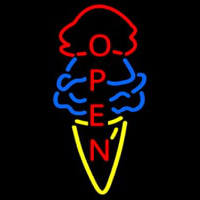 Cone Ice Cream Open Leuchtreklame