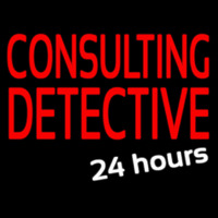 Consulting Detective 24 Hours Leuchtreklame