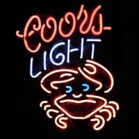 Coors Crab Bier Bar Leuchtreklame