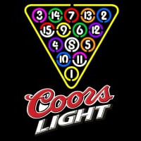 Coors Light Billard Poolhall Ball Leuchtreklame