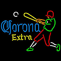Corona E tra Baseball Player Beer Sign Leuchtreklame