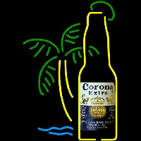 Corona E tra Bottle Palm Tree Beer Sign Leuchtreklame