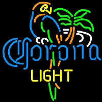 Corona Light Parrot Palm Tree Beer Sign Leuchtreklame