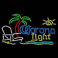 Corona Light Sun Beach Chair Fishing Beer Sign Leuchtreklame
