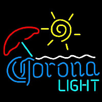 Corona Light Umbrella with Sun Beer Sign Leuchtreklame