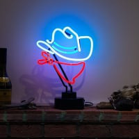 Cowboy Blue Hat Desktop Leuchtreklame