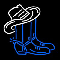 Cowboy Boots Logo Block Leuchtreklame