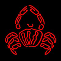 Crab Logo Red Leuchtreklame