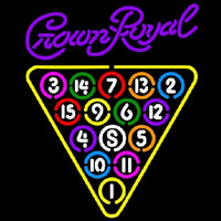 Crown Royal 15 Ball Billiards Pool Beer Sign Leuchtreklame