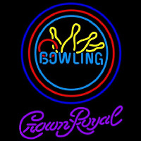 Crown Royal Bowling Yellow Blue Beer Sign Leuchtreklame