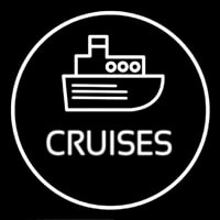 Cruises Icon Button Leuchtreklame