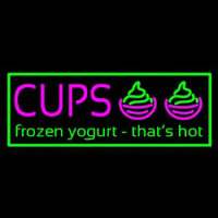 Cups Frozen Yogurt Leuchtreklame