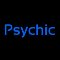 Cursive Blue Psychic Leuchtreklame