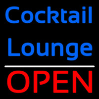 Cursive Cocktail Lounge Open 1 Leuchtreklame