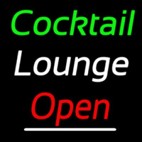 Cursive Cocktail Lounge Open 2 Leuchtreklame