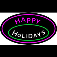 Cursive Happy Holidays Leuchtreklame