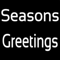 Cursive Seasons Greetings Leuchtreklame