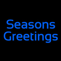 Cursive Seasons Greetings Leuchtreklame