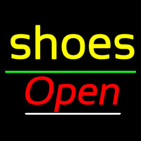 Cursive Shoes Open Leuchtreklame