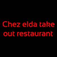 Custom Chez Elda Take Out Restaurant Leuchtreklame