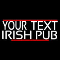 Custom Irish Pub With Red Line Leuchtreklame