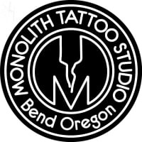 Custom Monolith Tattoo Studio Logo 3 Leuchtreklame