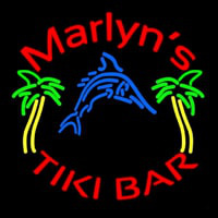 Custom Tiki Bar With Shark and Two Leuchtreklame
