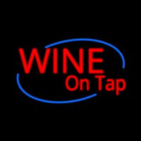 Custom Wine On Tap Oval Leuchtreklame