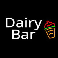 Dairy Bar With Logo Leuchtreklame