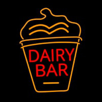 Dairy Bar With Logo Leuchtreklame