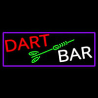 Dart Bar With Purple Border Leuchtreklame